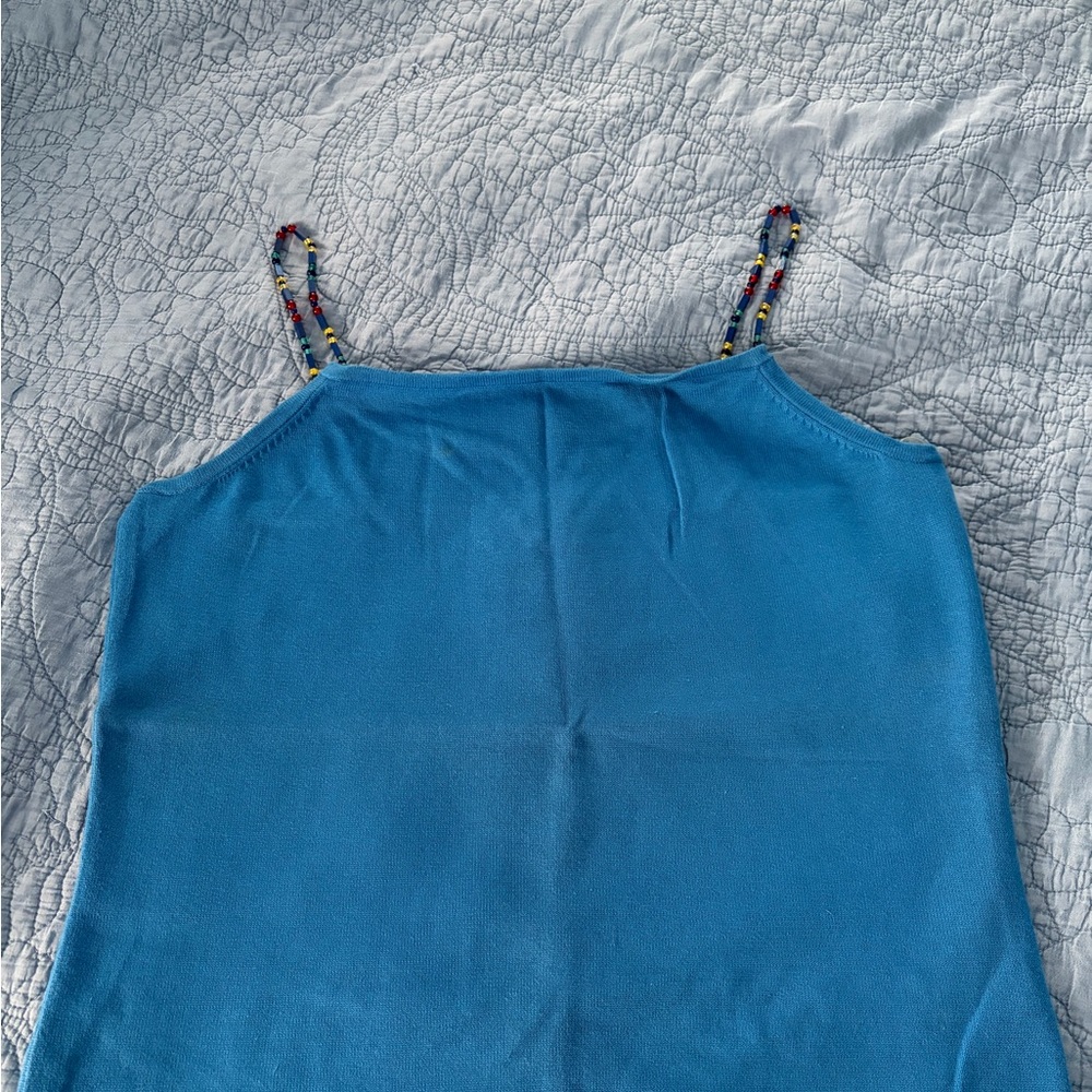 NWT Ralph Lauren Blue Beaded Strap Tank